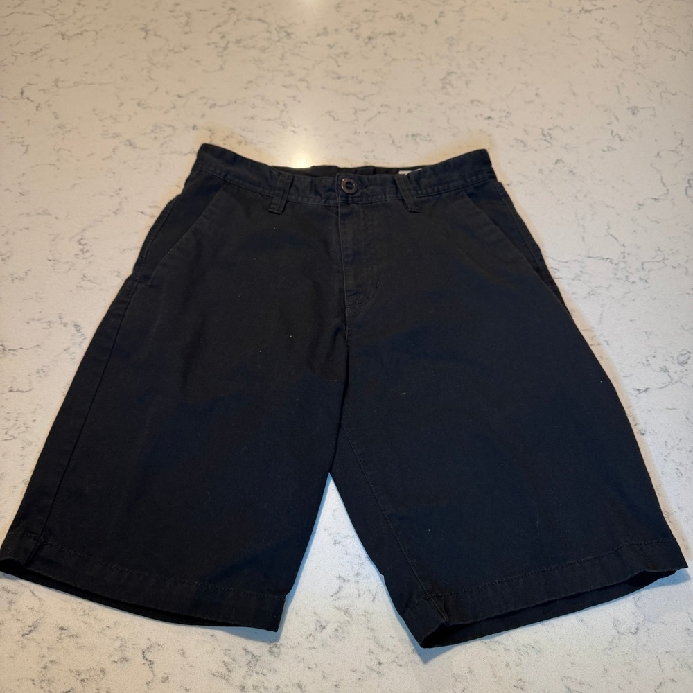 Volcom Chino Shorts Mens 28 Black Frickin Modern Fit Repreve Skater Streetwear